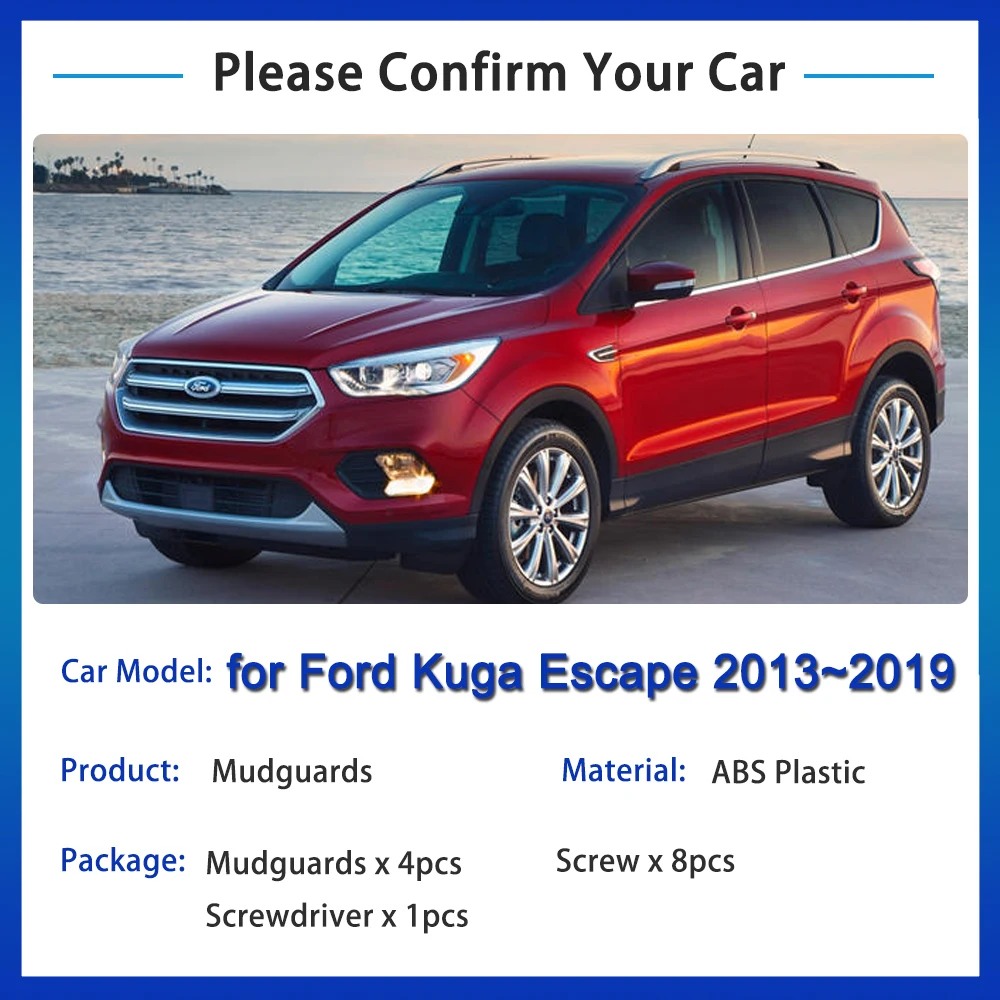Auto Spatlappen Voor Ford Voor Kuga Voor Escape 2 Voor MK2 2013 2014 2015 2016 2017 2018 2019 Spatlappen Spatborden Voorwiel Spatlappen Spatborden Spatlappen Spatborden