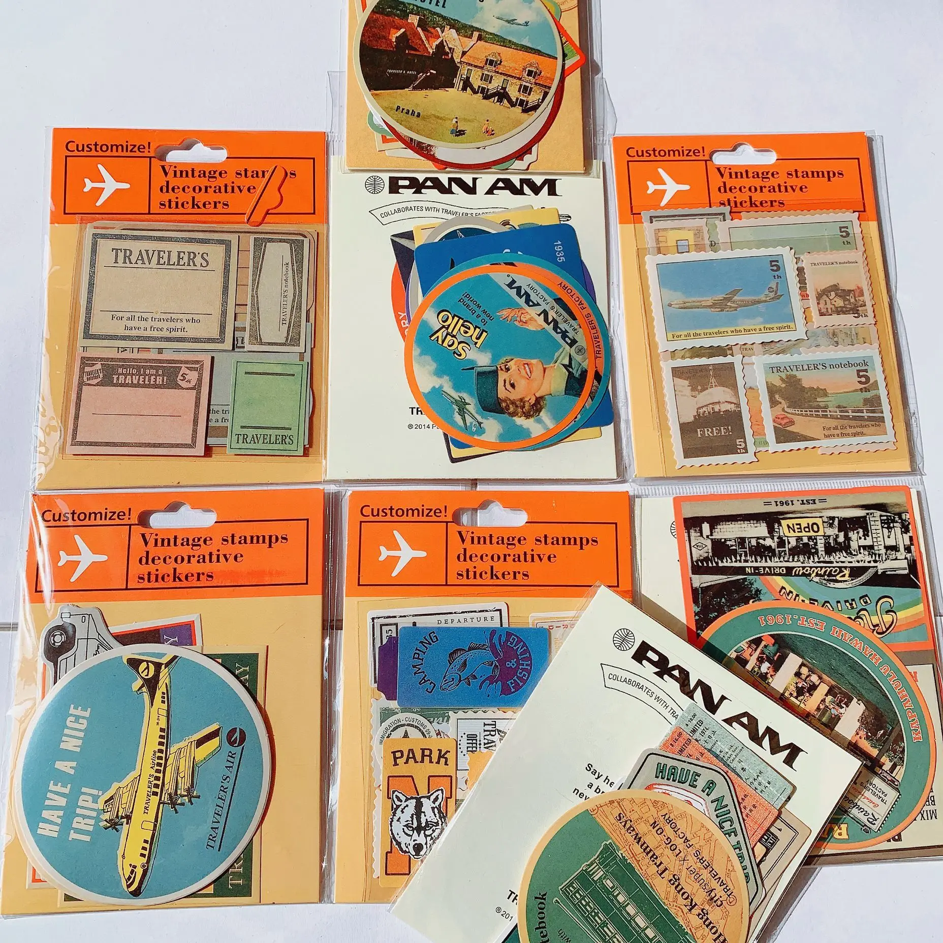 여행 노트북 스티커 문학적 레트로 노트북 장식 스티커 사진 앨범 다이어리 라벨..