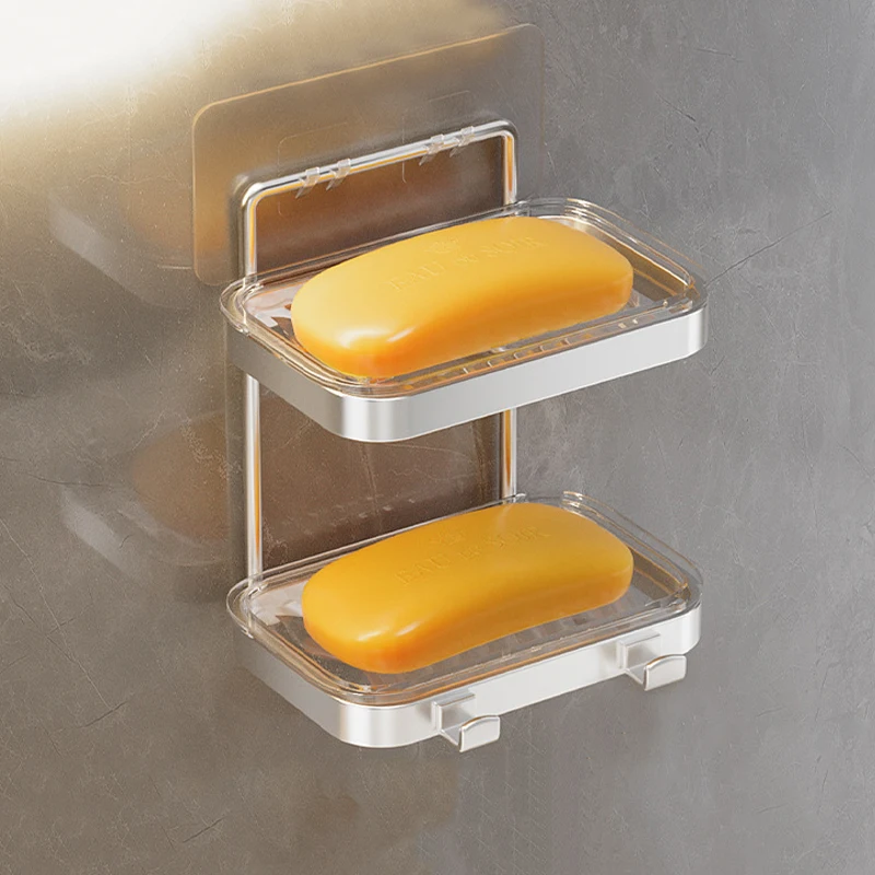 Bathroom Wall Mounted Aluminum Alloy Soap Sponge Holder Storage Organizer soap holder