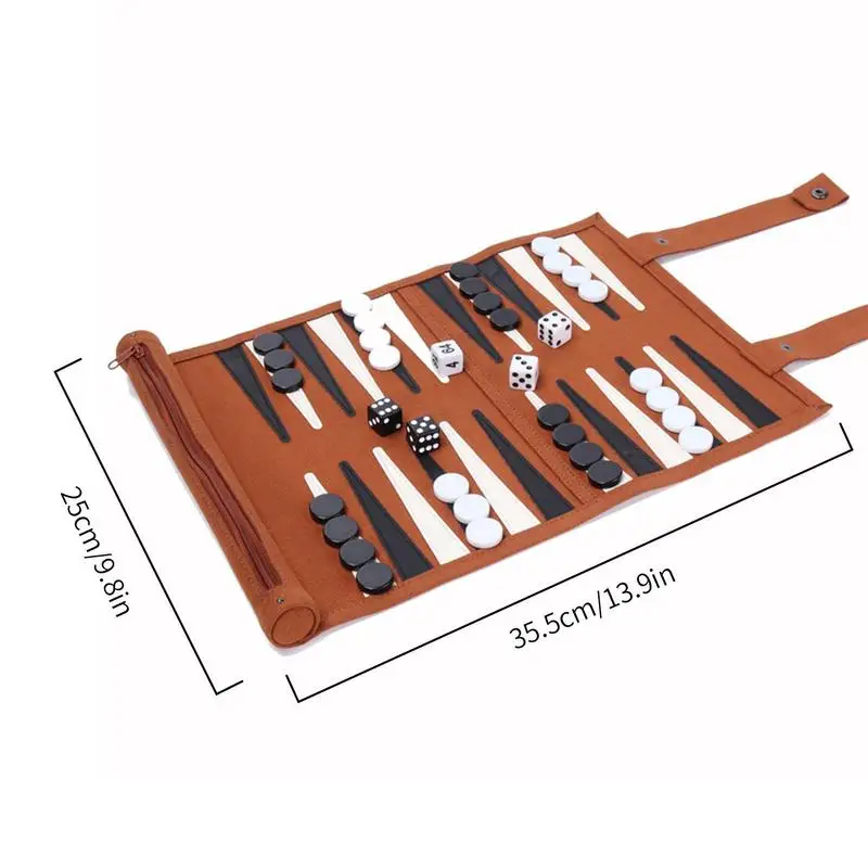 1 Set Backgammon Western Land War Chess Set Classic Strategy Board Game Wooden Playing Pieces Dice Cups For Travel Table Games