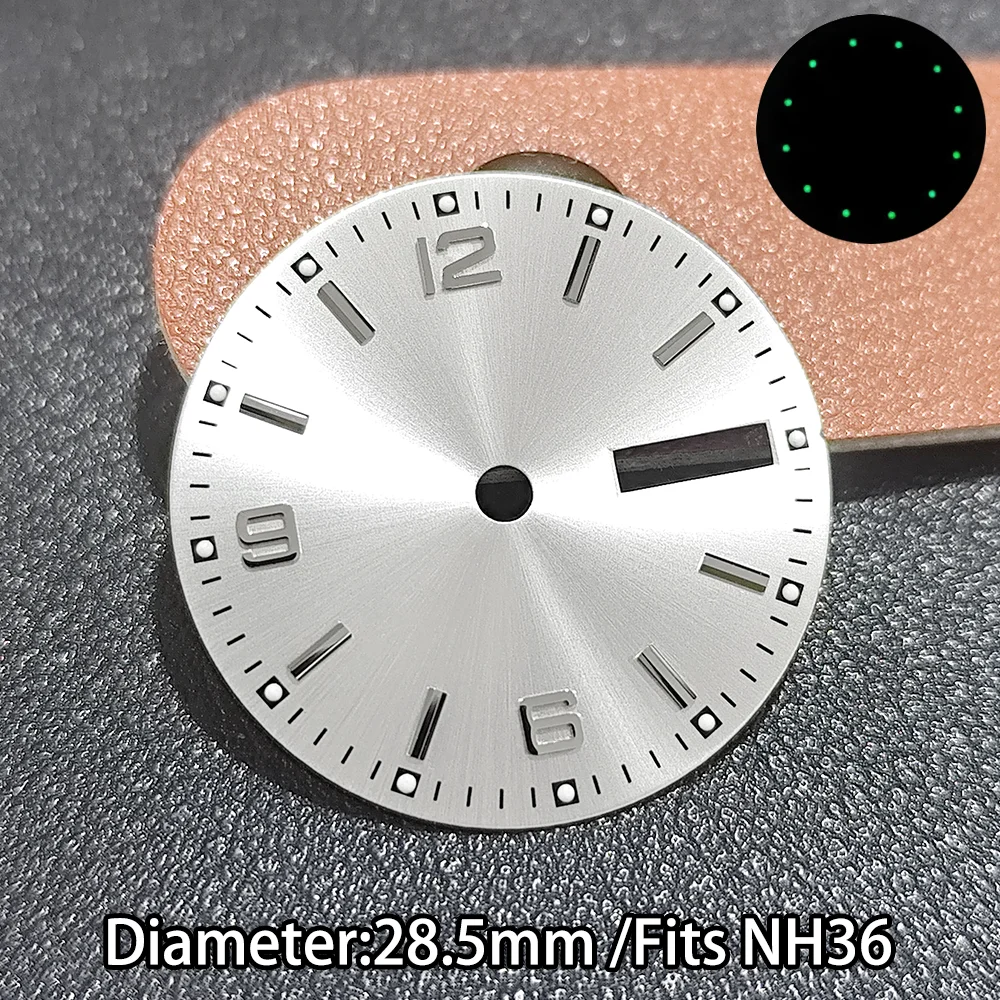 High-Quality Green Luminous Dial for Watch Accessories - 28.5mm