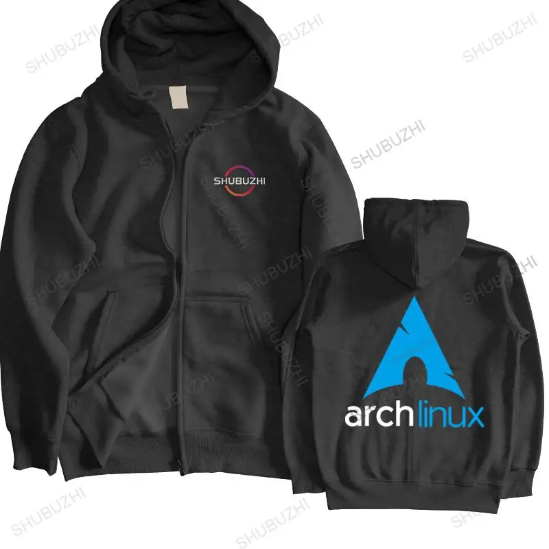 

homme black fall winter hoody black casual zipper coat ARCHLINUX drop shipping men autumn winter sweatshirt hip-hop pollover