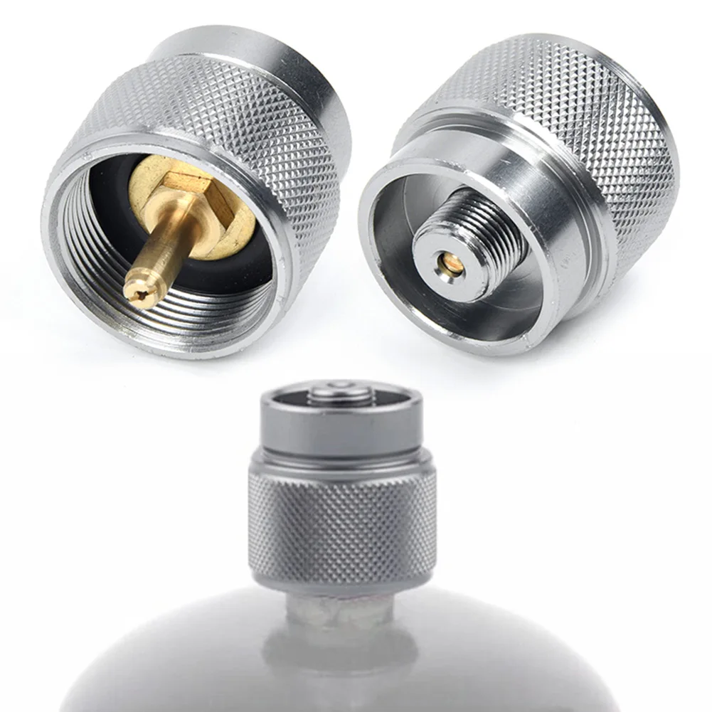 Type Connector Gas Refill Adapter Backpacking Butane Camping Canisters Compact Corrosion-resistant Aluminum Alloy