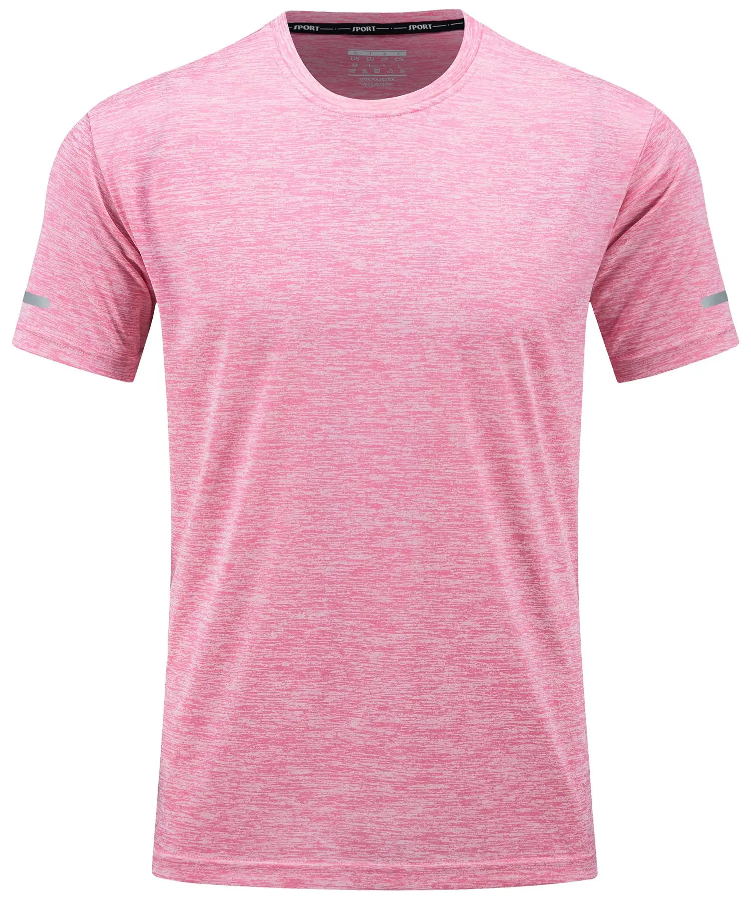 TACVASEN Quick Dry Summer T-shirts Mens Running Jogging T-shirts Crew Neck Athlete Sports Gym Fitness Pullover Reflective Shirts