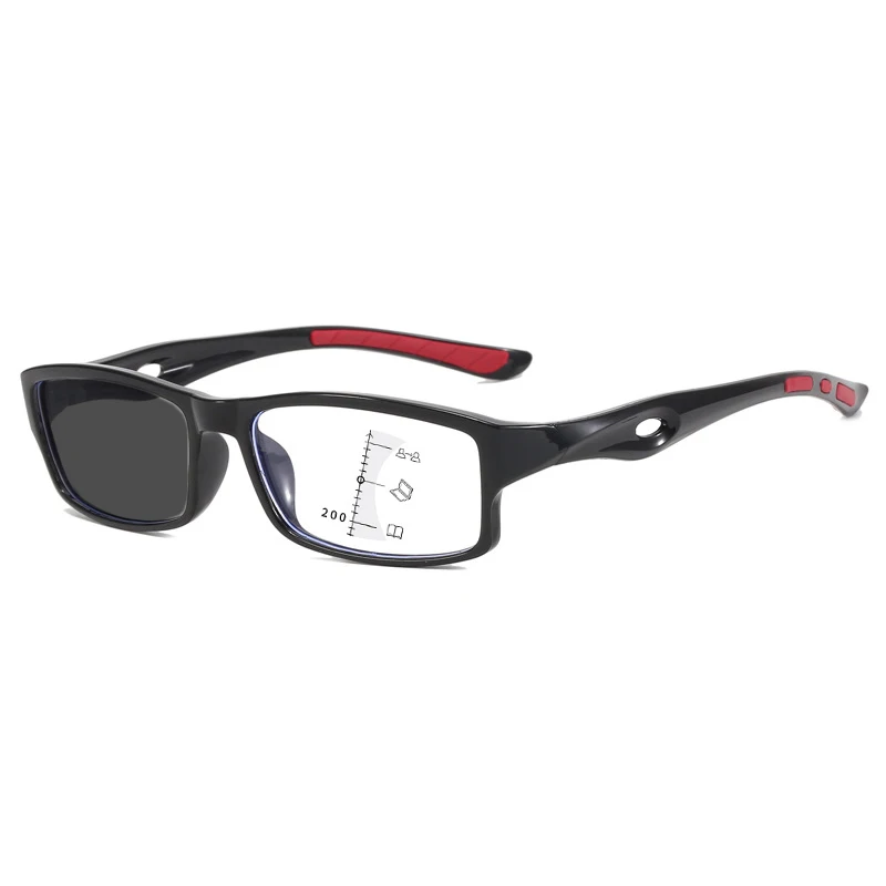 2024 Sports Photochromic Multifocal Reading Glasses Anti Blue Light Presbyopia Glasses Elderly Near Far Color Changing Eyewear 6