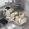 Dish Drying Rack Bowl Drainer Over Sink Drainer Draining Rack Organizer Kitchen Sink Basket Tableware Narrow Cup Holder Shelf 2