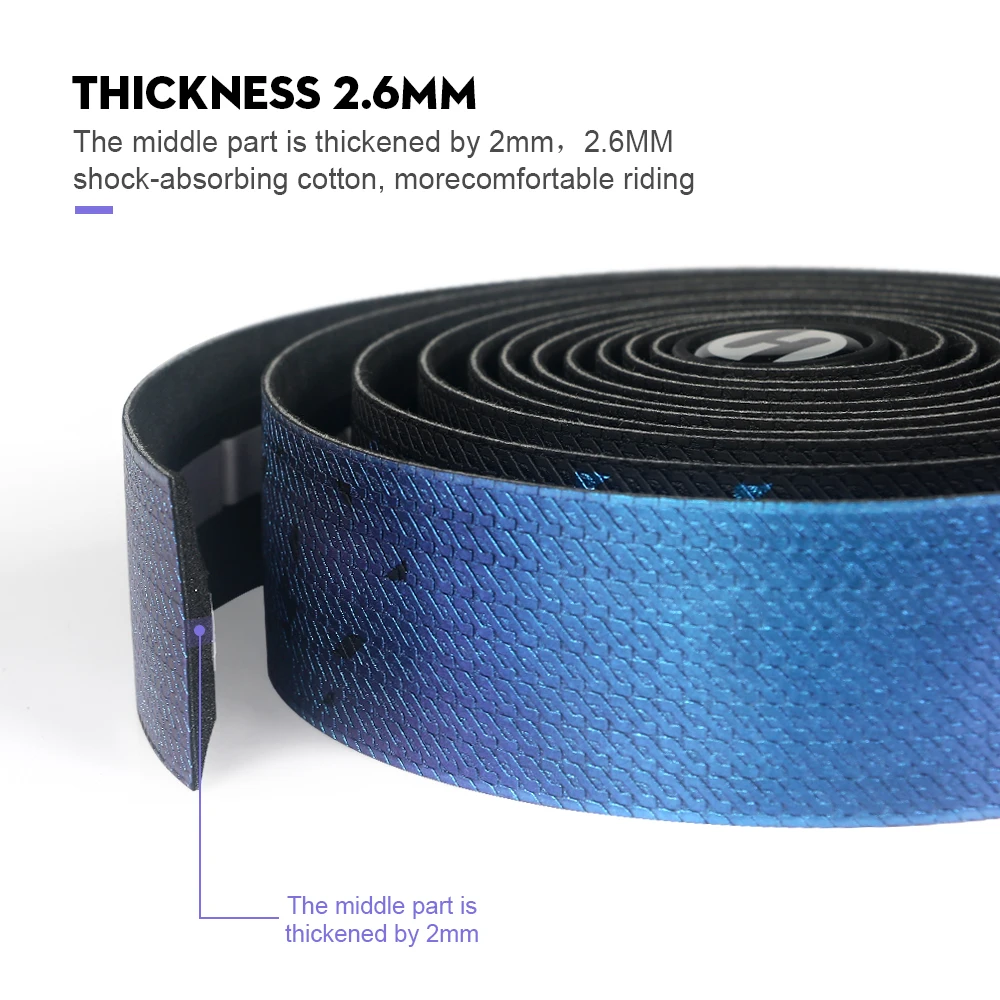 Road Bike Noctilucent Speed Handlebar Tapes Light Reflective Dazzle Cycling Bar Tape PU Leather Colorful Bicycle Fork Grip Tape bike handlebar tape
