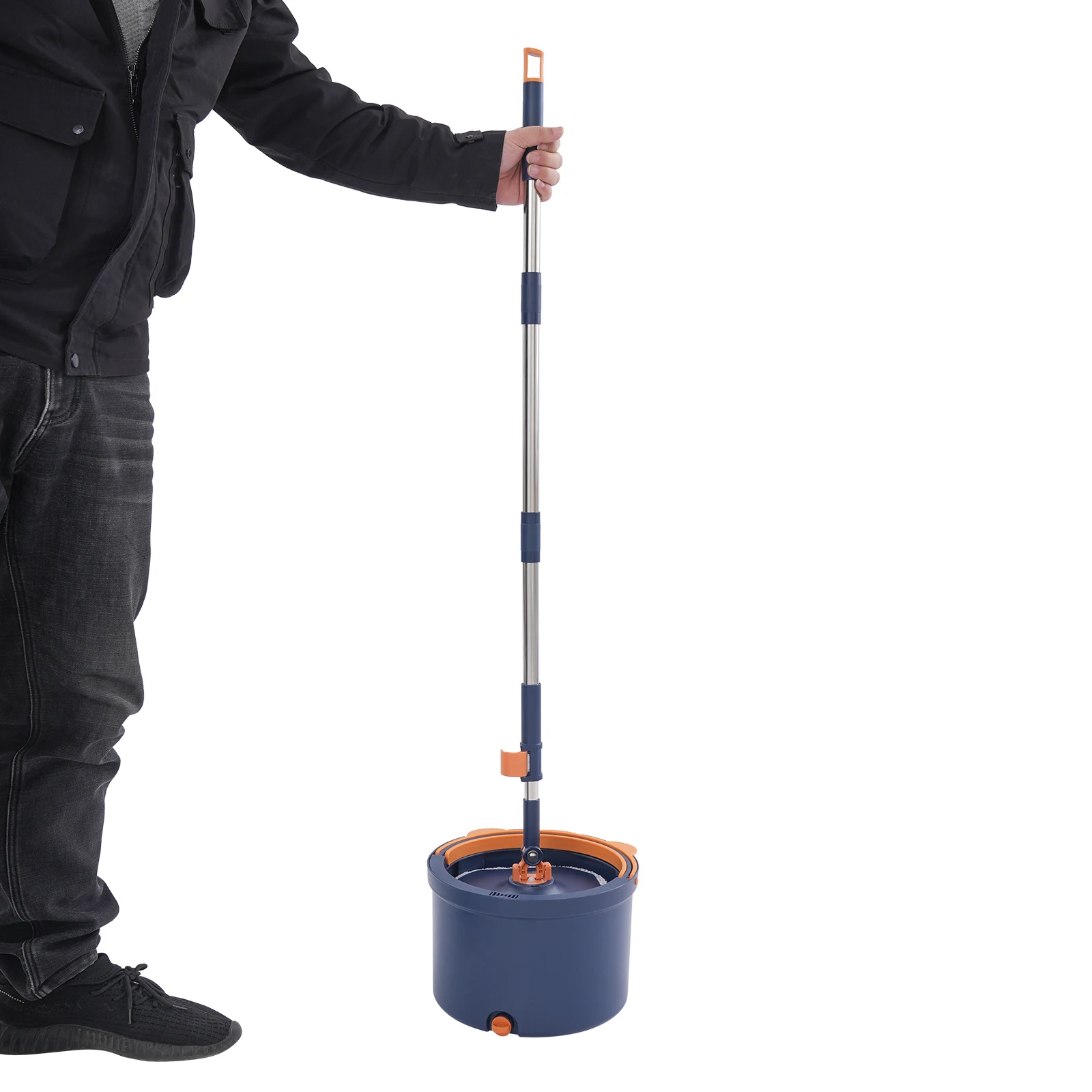 360 ° Spin Mop und Eimer, Spin Mop und Eimer-Set, Spinning Mop Bucket Kit mit selbsttrennendem Schmutz- und Saubwassersystem – Detail 15