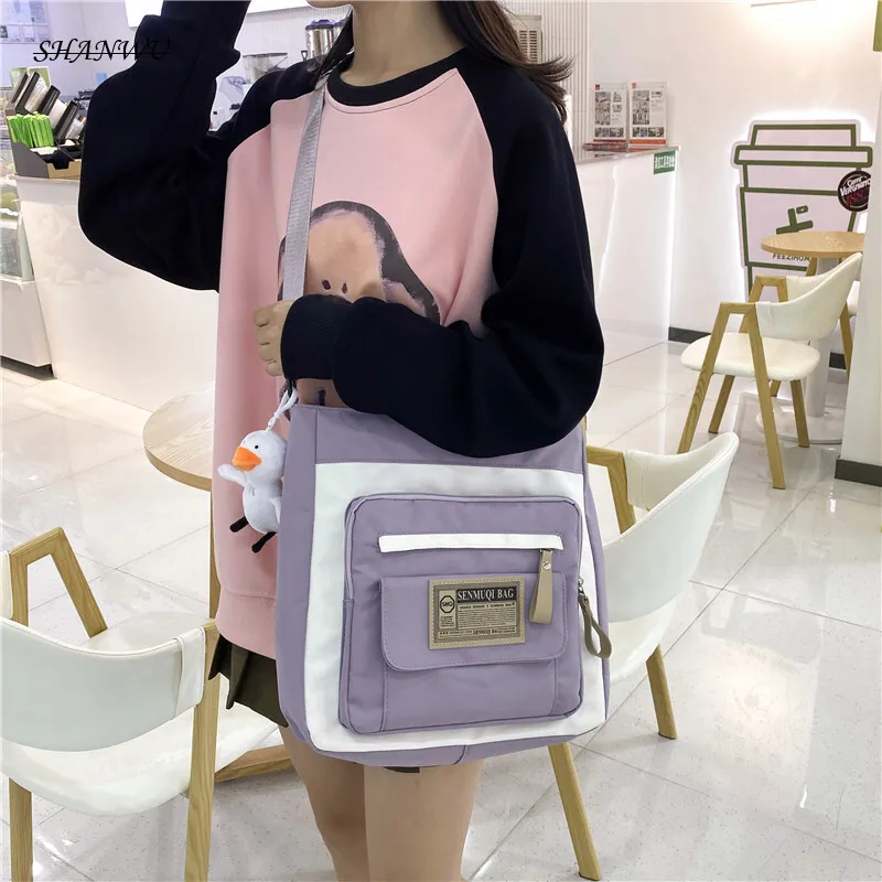 

Women's 2024 New Crossbody One Shoulder Trendy Backpack Student Fashion Versatile Simplicity Large Capacity Commuter Bag Handbag
