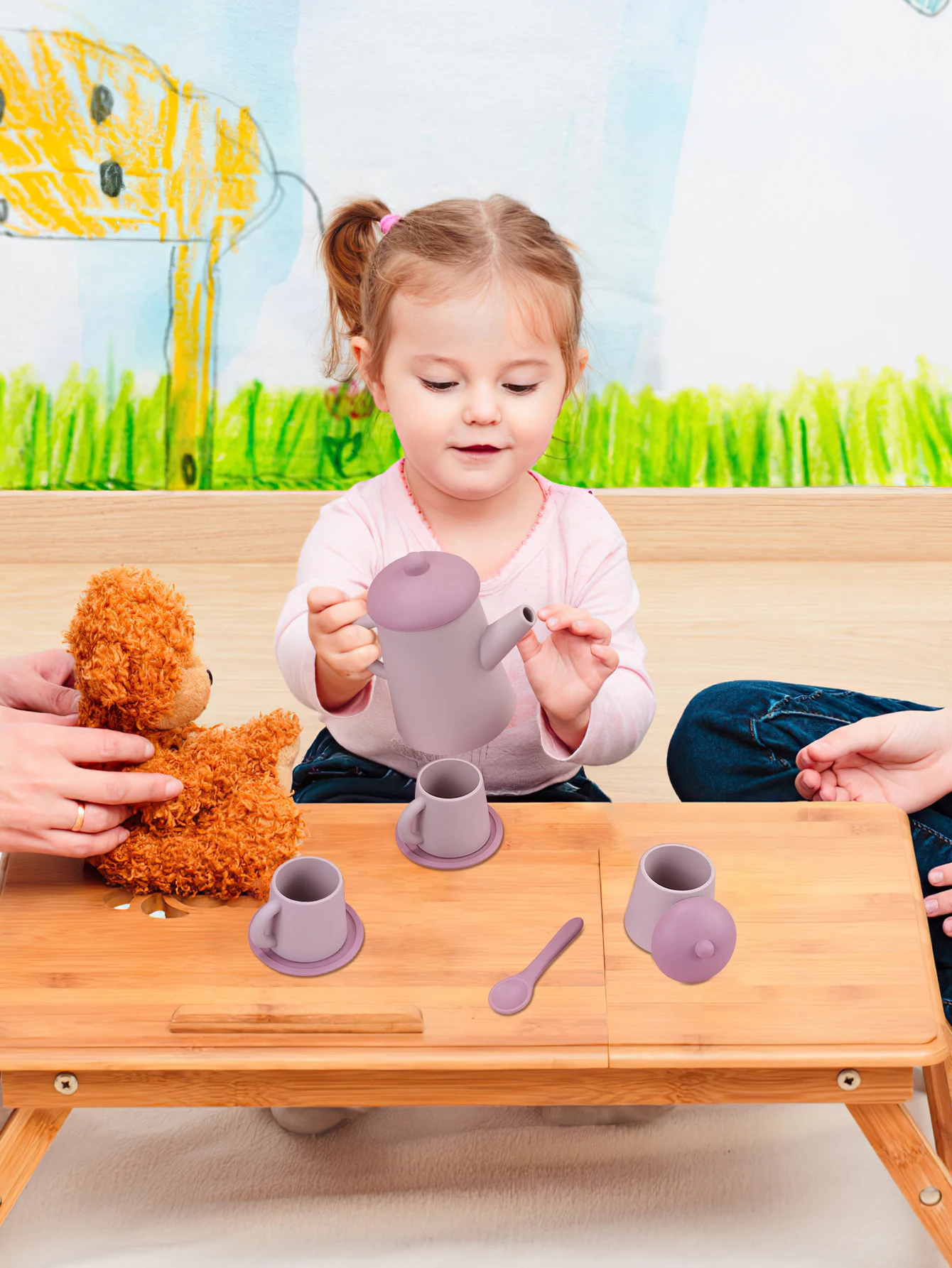 TYRY HU Teacup Children Toy Simulation Kitchen Utensil BPA Free Silicone Kid Education Pretend Play Toy Gift 6