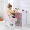 Kids Desk and Chair Set, Children Study Desk with Storage Shelf, Wooden School Study Table, Writing Table for Home School Use 2
