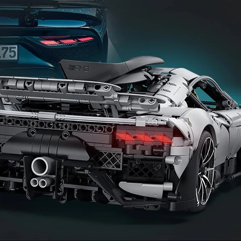 Technicial Racing Silver Cart 61503 Merce AMG ONE Model 3295PCS 1:8 with motor Building Blocks Gift for Adults and Kids Birthday 4