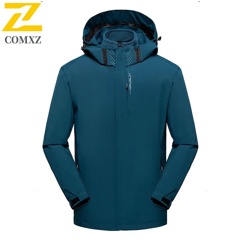 COMXZ Outdoor Adventure Luxury Men Jacket Thick Warm Coat Trio Hooded Design Journey Cold Protection Winter New Apparel
