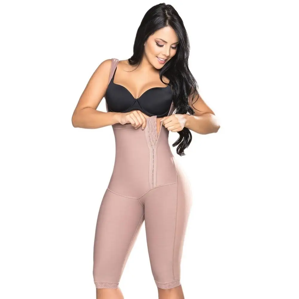 Open Chest Sleeveless Bodysuit Long Side Zip Belt Hypo-allergenic Fabric for Sensitive Skin Butt Lifter Shapewear Women