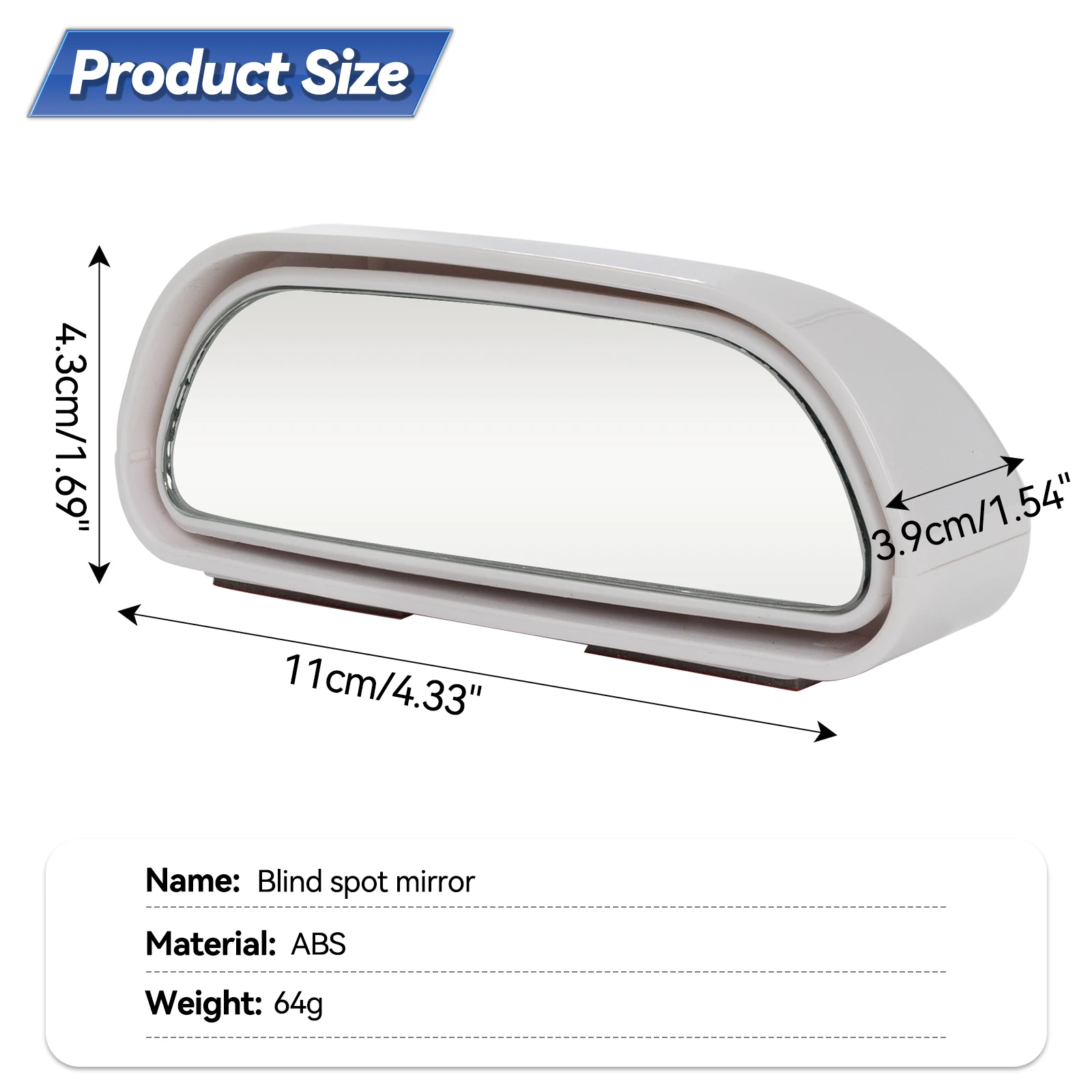 Rétroviseur D'angle Mort Pour Camion – Convexe, Rotatif 360°, Diamètre 14,5 Cm, Installation Facile, Vision élargie