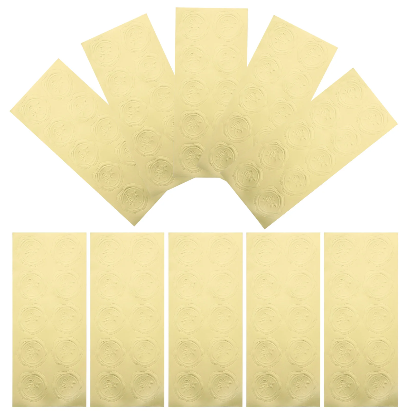 10 Sheets Envelope Seal Sticker Accessories for Self Adhesive Wedding Multifunction