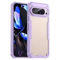 Hybrid Rugged Shockproof Protective Phone Case Cover for Google Pixel9 Pro XL (PURPLE)