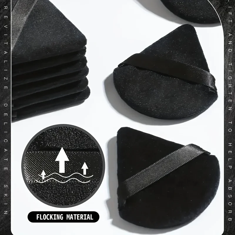 25Pcs Triangle Powder Puff Set -Velour Blending Sponges for Baking&Liquid Foundation | Oil-Control Travel Kit for All Skin Types