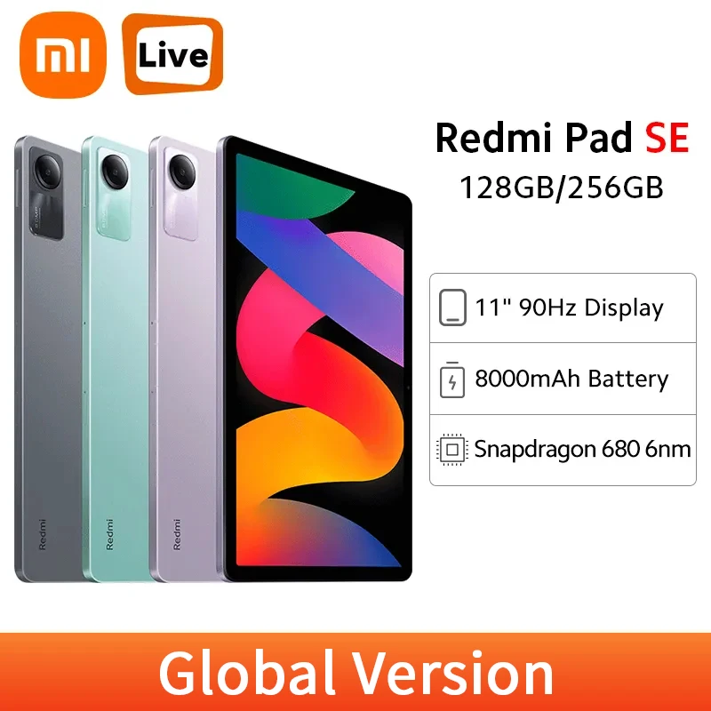 Global Version Xiaomi Redmi Pad SE Tablet 128GB 256GB