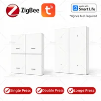 ZigBee Tuya Scene Switch 4 Gang 12 Scenario Wireless Push Button Controller Battery Powered For Smart Life APP Home Automation