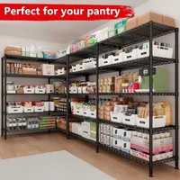 1500LBS Storage Shelves 61.2''W Wire Shelving Unit 5 Tier Metal Shelving for Storage Rack Shelves for Storage Heavy Duty 1