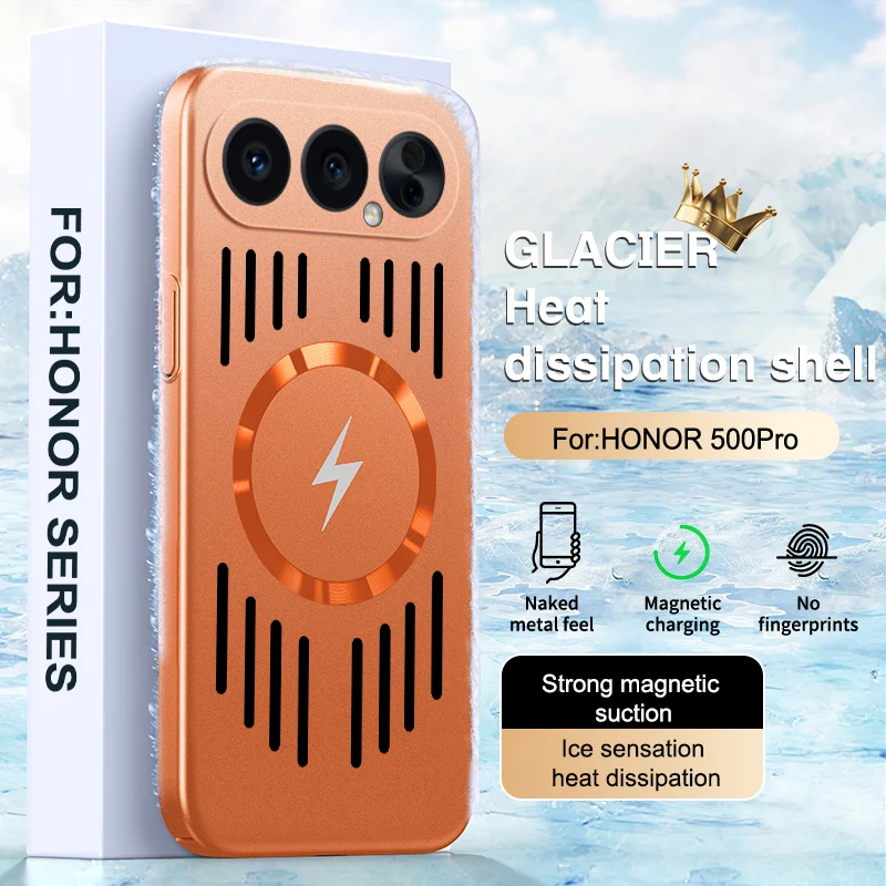 Magnetic Wireless Charging Phone Case with Perforated Heat Dissipation and Shockproof Bumper Design