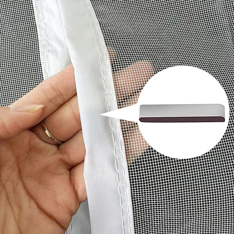 White,Anti-Mosquito Magnetic Mesh Anti Bug Fly Mouse Door and Window Screens No Punching Required Self-Closing Curta