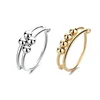 New Fidget Beads Rings for Women Men Rotate Freely Anti Stress Anxiety Ring Single Coil Antistress Spiral Beads Rotate Jewlery 4