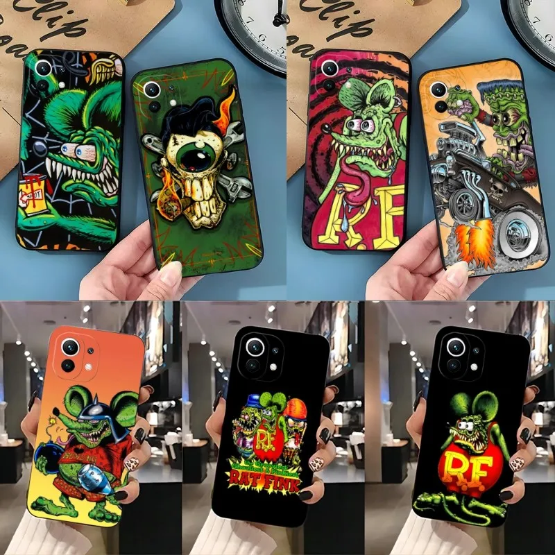 Tales Of The Rat Fink Art Custodia Per Telefono Per Redmi Note 10 10S 11 9S 8T 11S 7 8 8A 9 9A 9C 9T 10 10X Cover In Silicone Nero