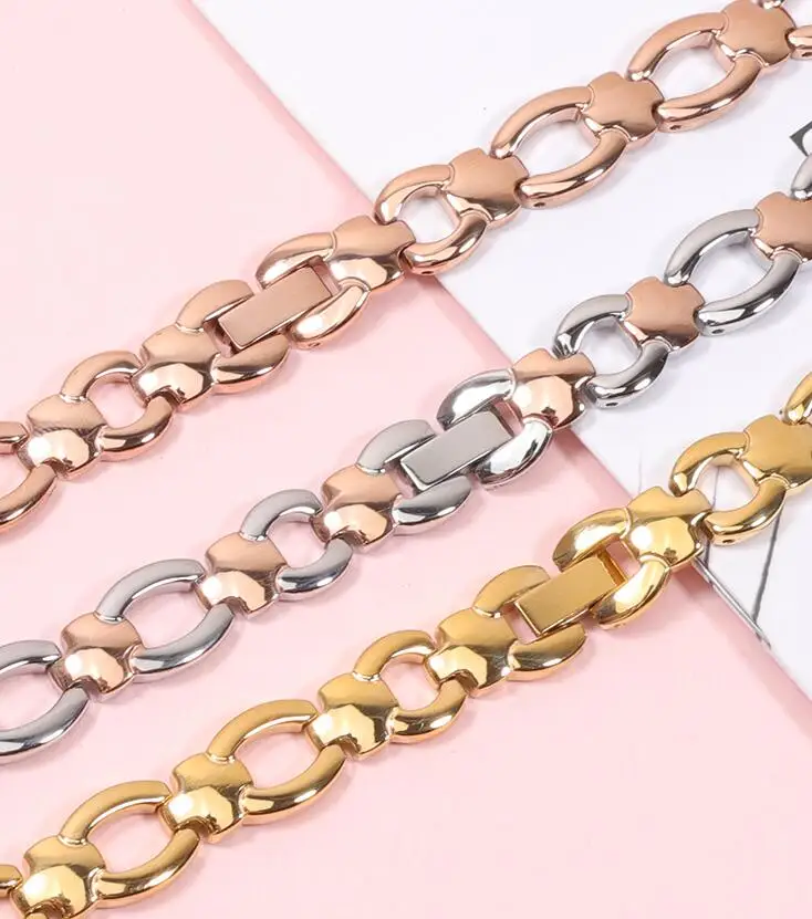 Narrow Chain Style Stainless Steel Watch Bracelet 10mm Width for Lady Watches W9123