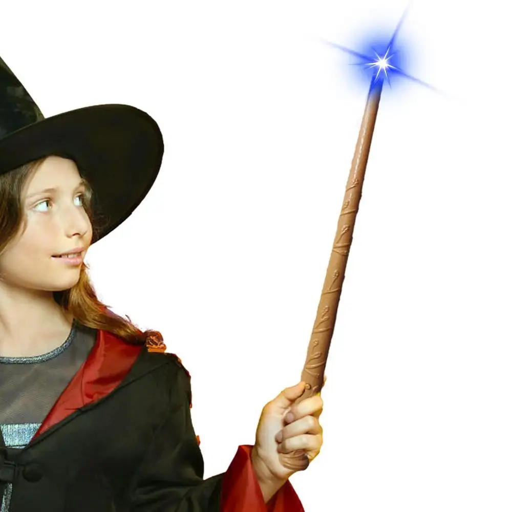 Glowing Wizard Wand - Light Up Witch Toy with Sound for Halloween Parties