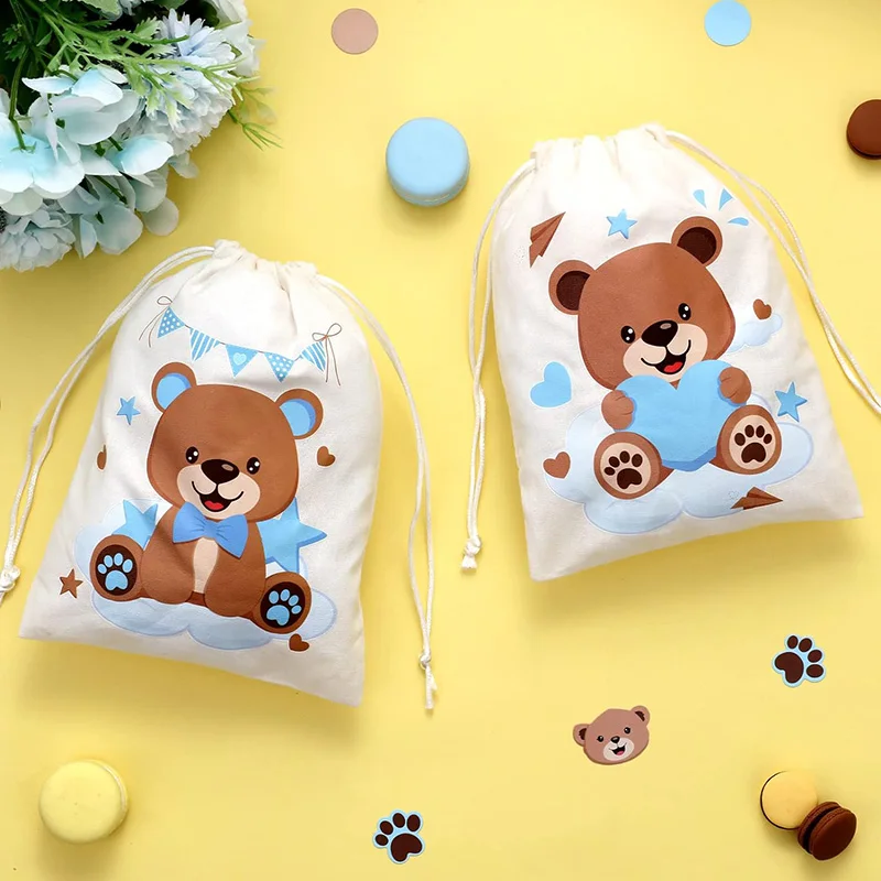 5 stücke Teddybär Süßigkeiten Geschenkt üten Kind Junge Mädchen 1. 2. 3. Geburtstags feier Baby party Geschlecht offenbaren Tisch dekoration