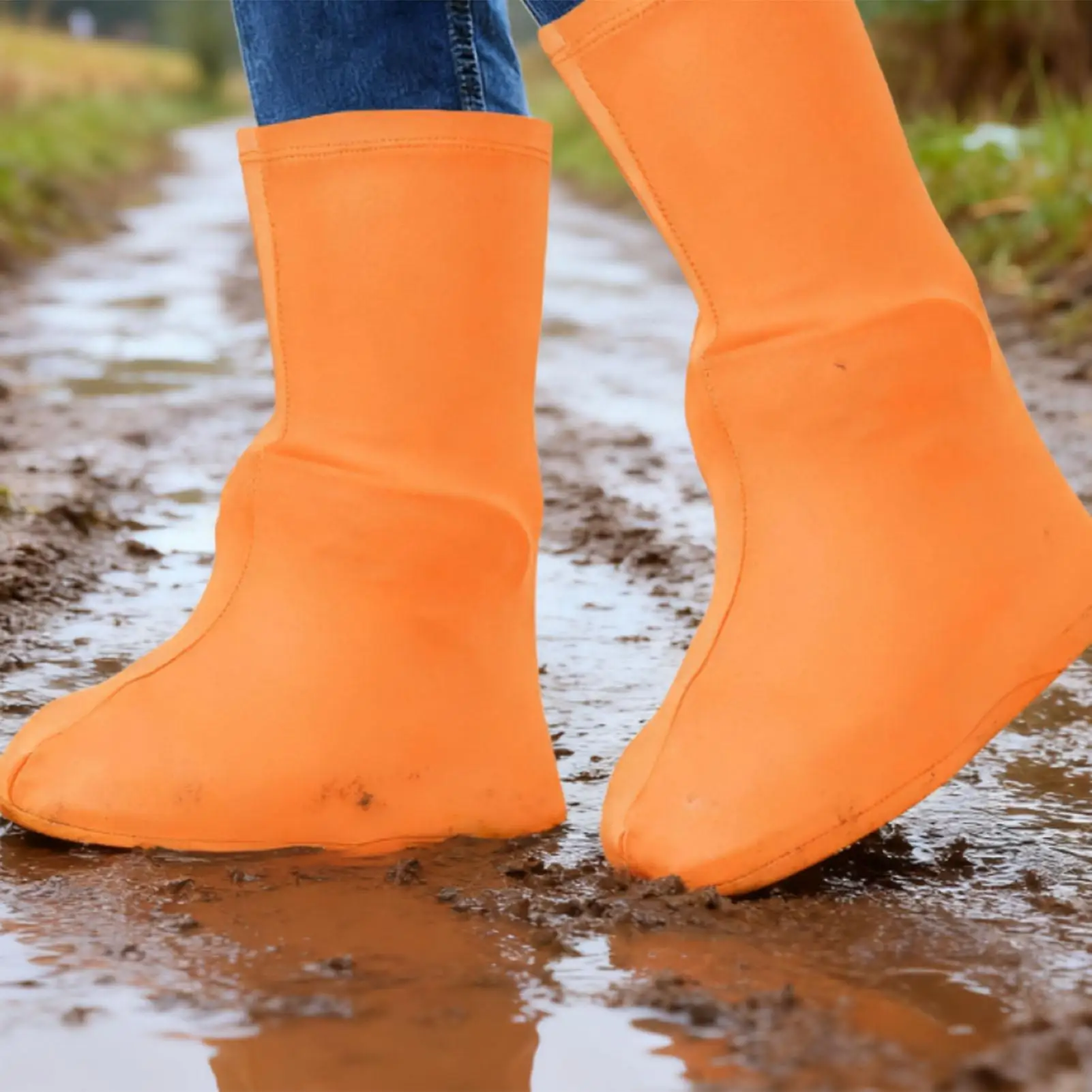 Rain Cover For Shoes Non-Slip Reusable Boot Protector Walking Boot Cover For Outdoor Hiking Work Climbing Camping Fishing