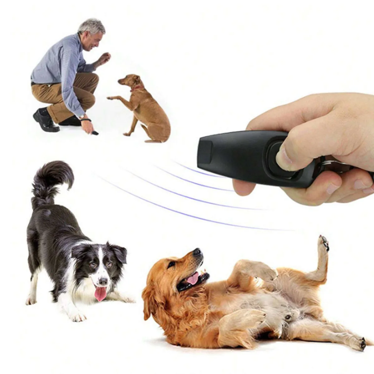 2-In-1 Pet Training Whistle And Clicker Dog Training Product With Sound Dog Clicker With Wristband Pet Behavior Trainin dog whistle,dog clicker