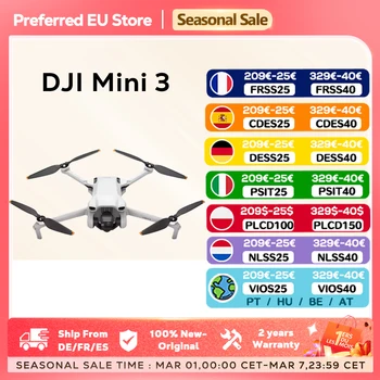 [STOCK UE] DJI Mini 3 Drone Leggero e Pieghevole con Videocamera 4K HDR, 38 Minuti di Autonomia, Riprese Verticali Reali, Nuovo Originale C0