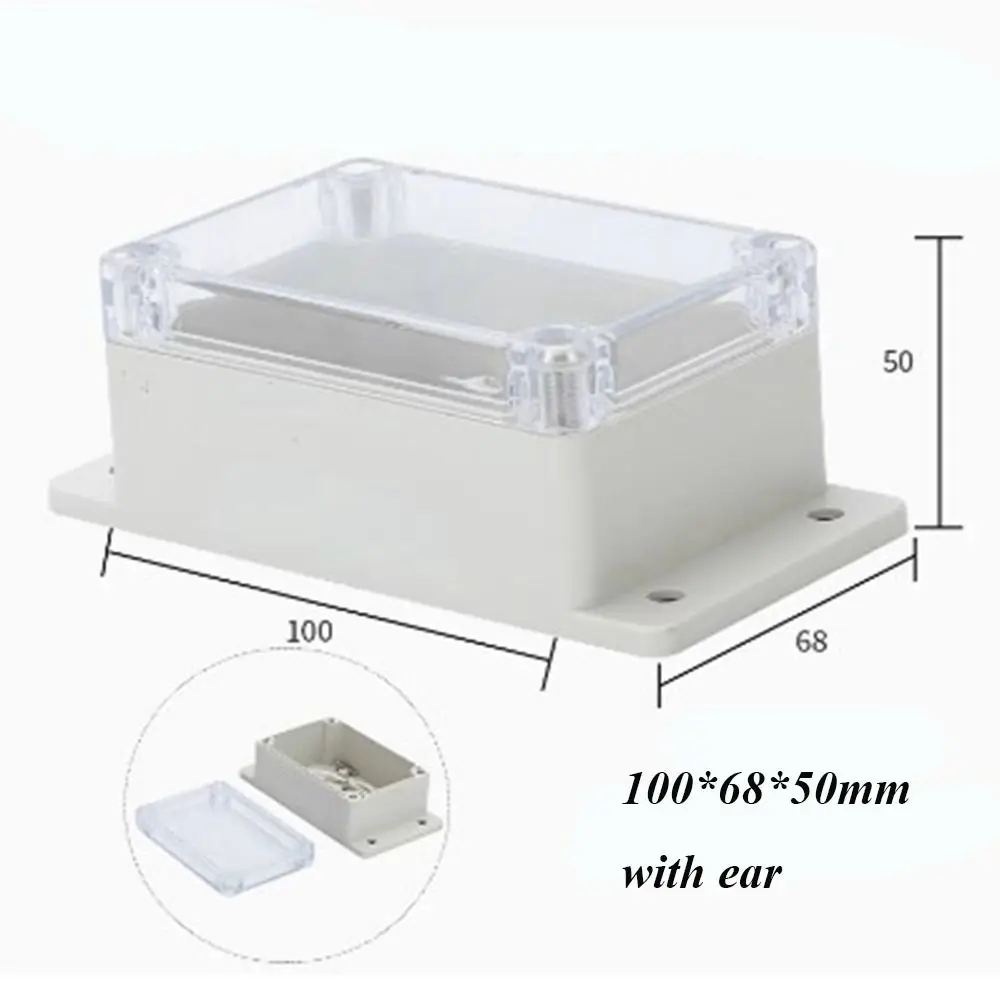 New Waterproof Outdoor Junction Box Transparent Plastic Electronic Instrument Housing Case 10 Styles Electrical Project Boxes