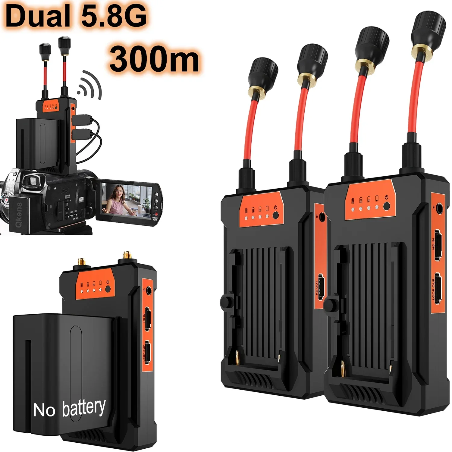 300M Wireless Display Hdmi Extender Trasmettitore Video Ricevitore Per Chiesa Wedding Camera Live Streaming Ps4 Pc A Tv Può Batteria