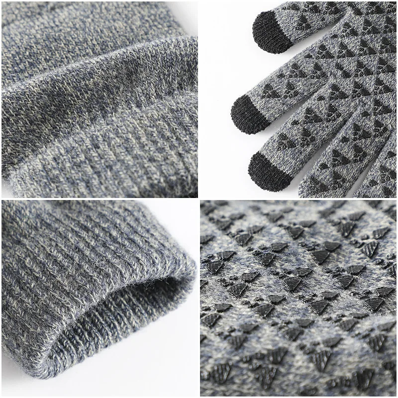 Premium Winter Touchscreen Wool Gloves - Warm, Anti-Slip, Unisex