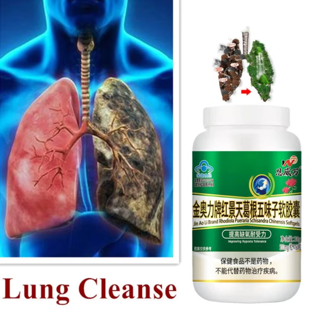 Lung Detox for Smokers Lung Cleanse Remove Mucus Quit Smoking Relief Asthma Altitude Sickness Respiratory Health Vegan Capsule