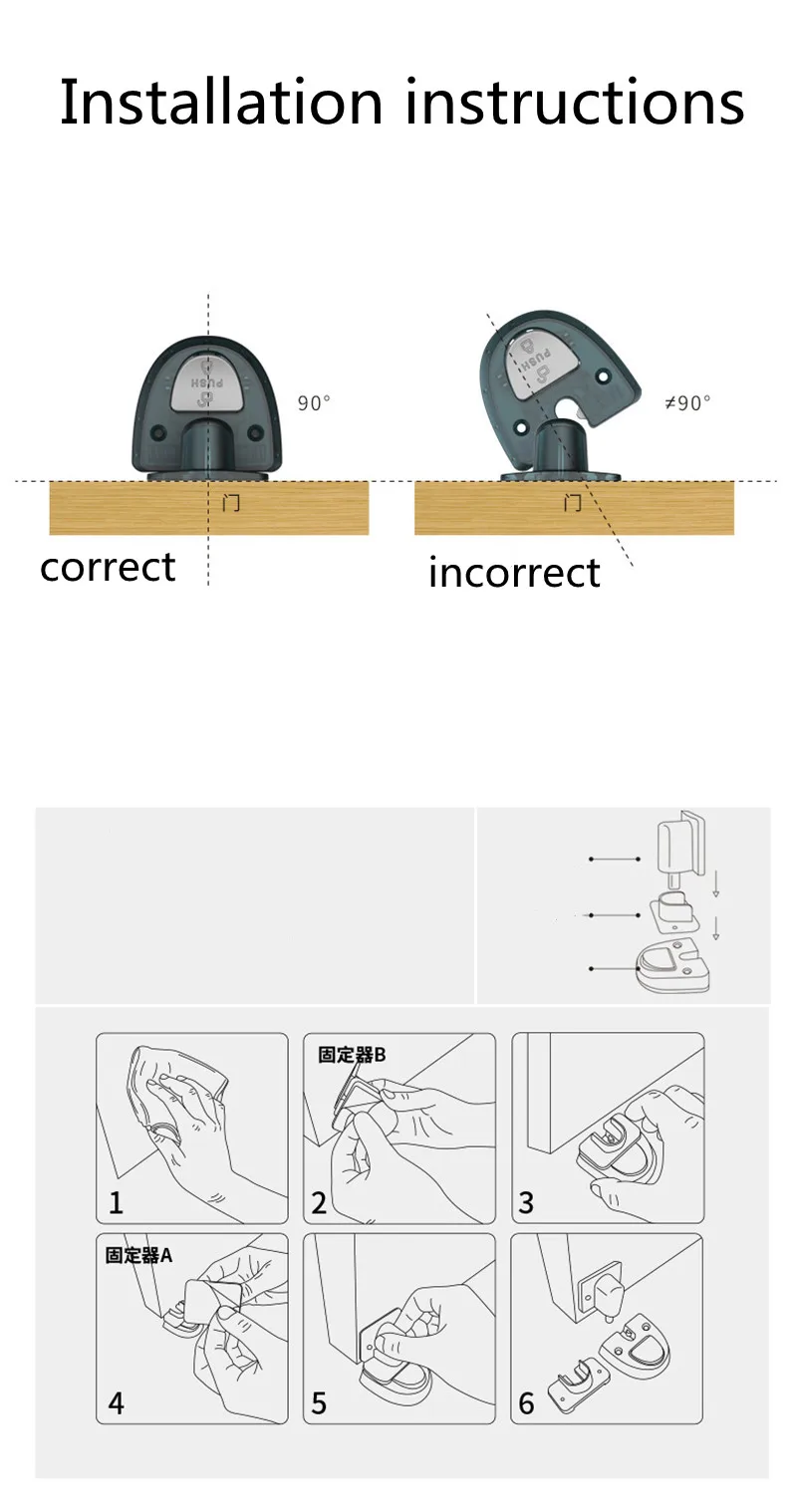 Household Quarto Sem Sucção Magnética Mecânica Silent Door Nova Sucção Mecânica