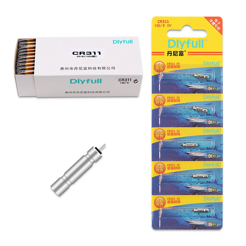 Flotteurs lumineux électriques pour la pêche 100 pièces avec broche lithium CR311 CR316 CR322 CR425 CR435
