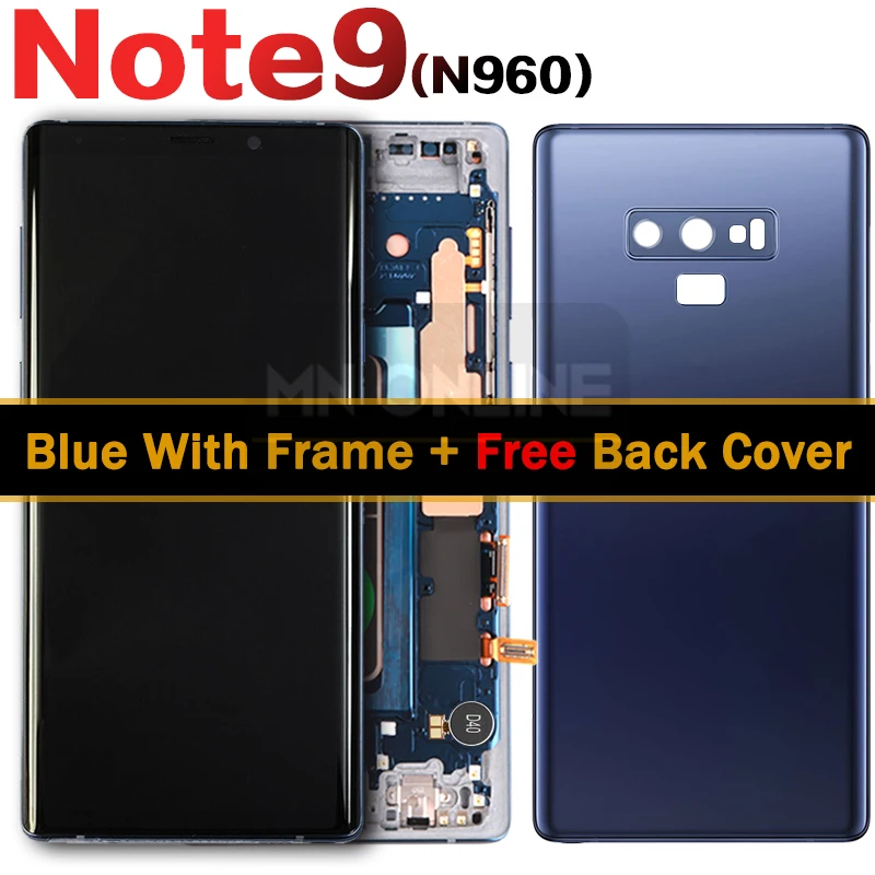 バッテリーカバー付きのスーパーamoledlcdタッチスクリーン,samsung galaxy note 9,n960,n960f,オリジナル用  AliExpress