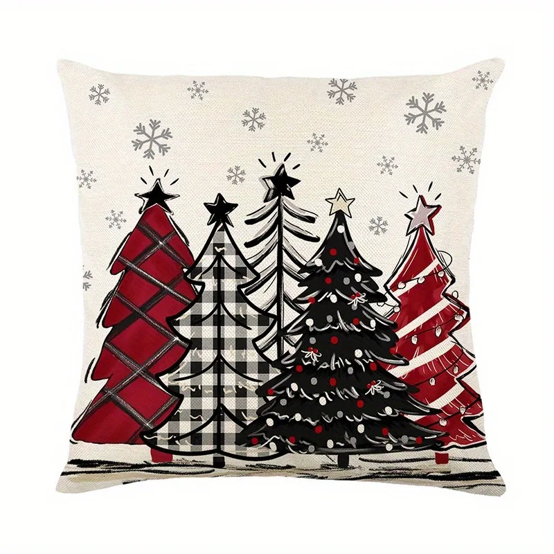 1PC Christmas Bow Pillowcase (excluding Pillow Core), Christmas and Winter Holiday Decoration Sofa Cushion Cover, Christmas Gift