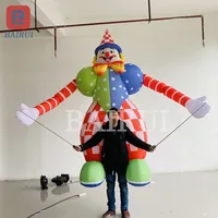 3.5M Cartoon Clown DIY Walking Dance Inflatable Air Model for Playground Performance Props Festival Supermarket Circus Puppet 2