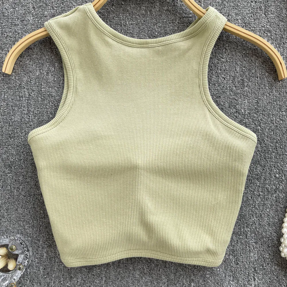 Summer Casual Tank Camis For Women Sleeveless Hollow Out Corset Crop Tops  With Built In Bras Woman Tanks Camisoles Dropshipping - Tanks & Camis -  AliExpress