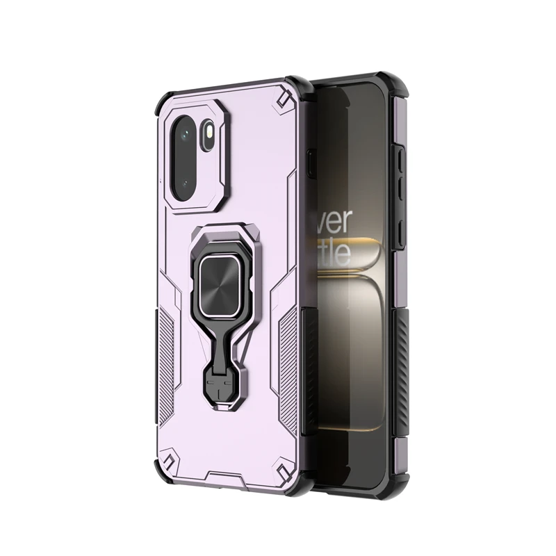 Enhanced Shockproof Armor Case with Magnetic Finger Ring and Phone Stand, Compatible with OnePlus 15R