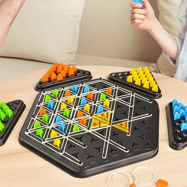 Kids Chain Triangle Chess Tables Game Splendor Duel Board Strategy Game for Kids and Adults Fun Family Game Logic Track Chess 5