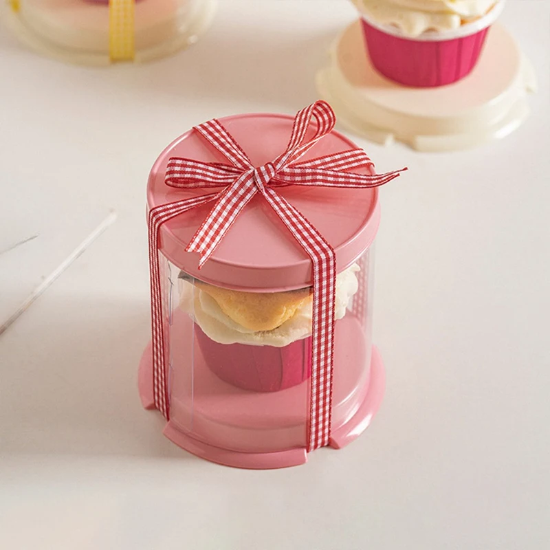10pcs Transparent Plastic Cupcake Packaging Boxes, Dessert Gift Boxes for Cake, Party, ... - SKU TPCB1755 - UGI Packaging