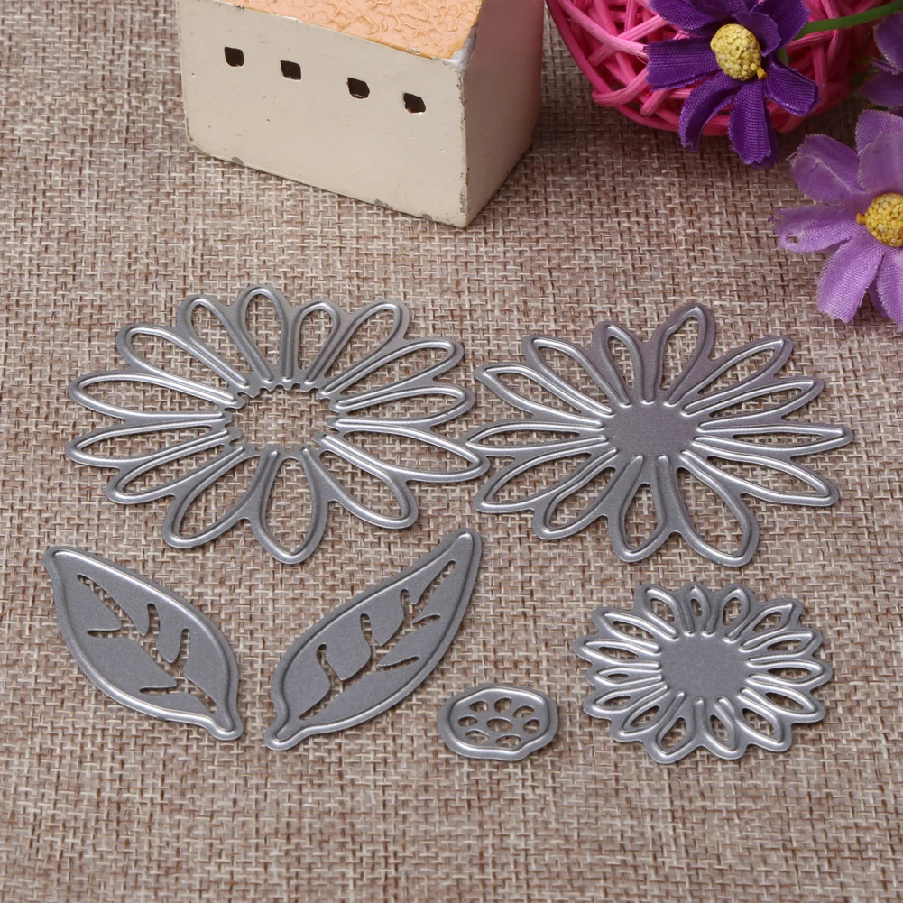 Flowers Leaves Set Metal Die Cutting For Household DIY Scrapbooking Photo Album Decorative Embossing Folder Paper Cards Crafts