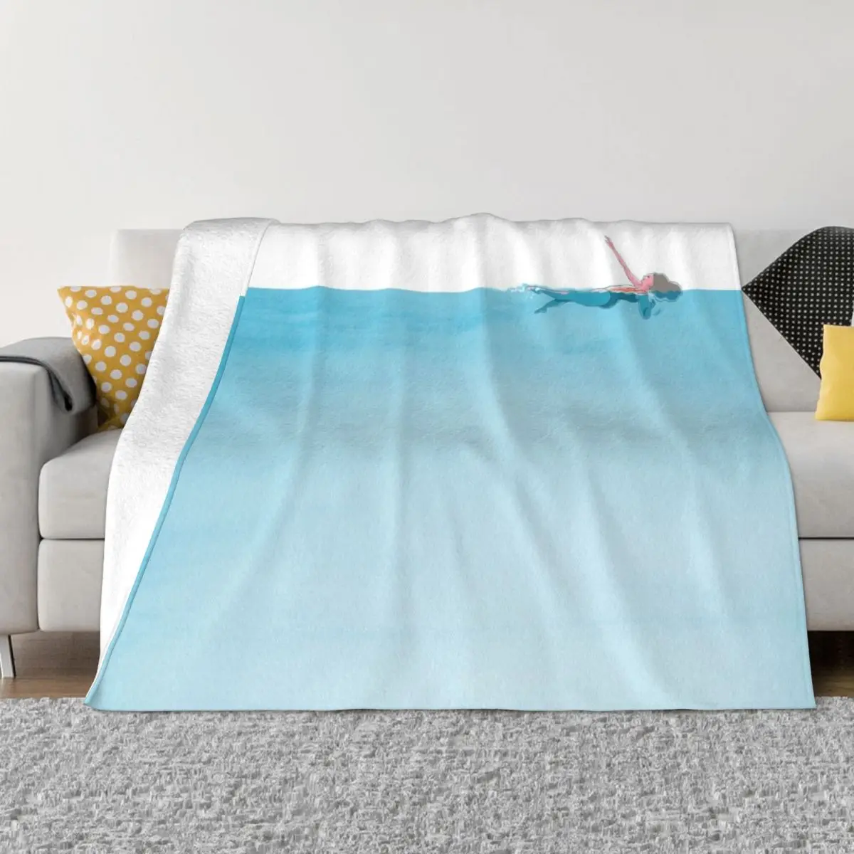

Backstroke in the lagoon Throw Blanket Bed linens Furry Blankets